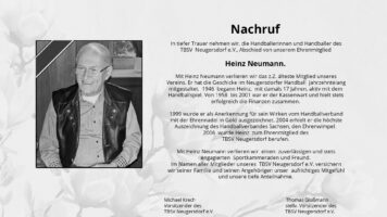 Nachruf Heinz Neumann
